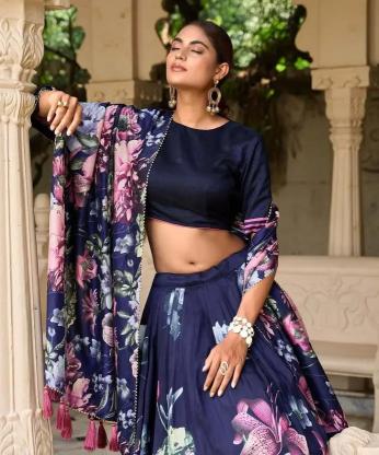 Artriddhs Dola silk D NO DEGITAL 10 Blue Designer lehenga wholesale Mumbai